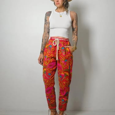 1960's/70's Embroidered Floral Pants