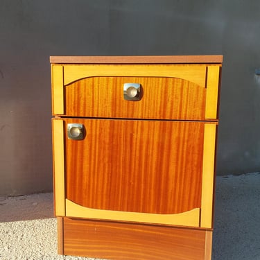 Retro Modern Nightstand/Polished Nightstand/MCM Console Table/MCM Nightstand/Meblo/Vintage Bedside Table/Retro Polished Furniture/1970's 