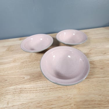 Discounted / Flawed / As Is - One Harkerware Pink and Grey Cereal Bowl Multiples Available 