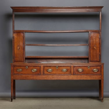 18th Century Welsh Captains Dresser with Marquetry Detailing of Sea Shells