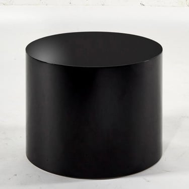 Paul Mayen Black Drum Side/End Table, 1970
