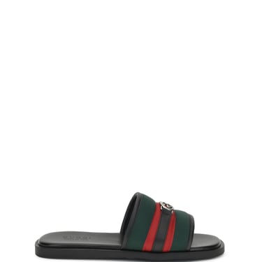 Gucci Men Gg Motif Slider Sandals
