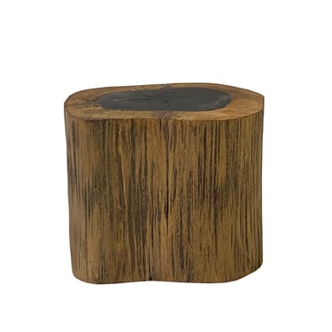 5" Natural Brown Wood Irregular Round Shape Table Top Stand Riser ws2957E 