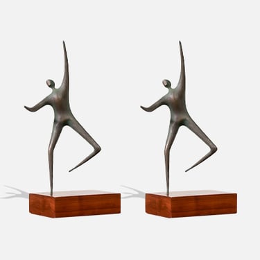 Mid-Century Modern Dancing Abstract Bronze Figures by Curtis Jere 