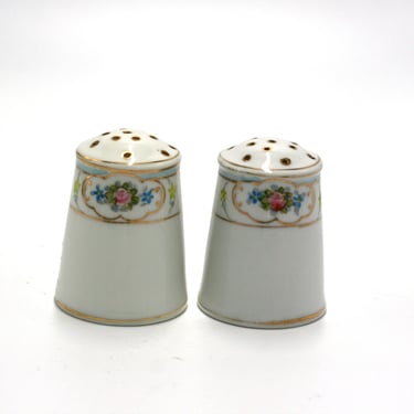 vintage Nippon hand painted salt and pepper shakers 