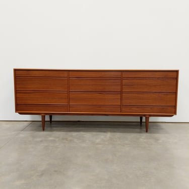 Vintage Mid Century Modern Teak Low Dresser 