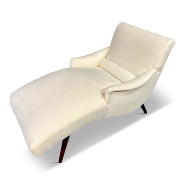 Midcentury Modern Chaise Lounge Chair by Lawrence Peabody