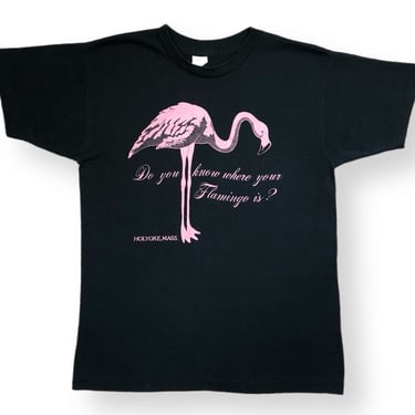 Vintage 70s/80s “Do you know where your Flamingo is?” Holyoke Massachusetts Destination/Souvenir Style Graphic T-Shirt Size Medium 