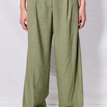 Green Houndstooth Suiting Homme Pant