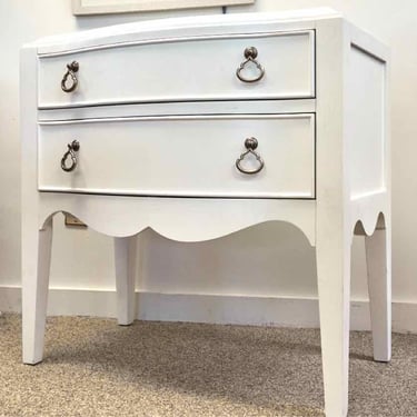Tommy Bahama White 2 Drawer Chest with Scalloped Detail