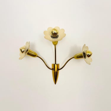 Exceptionally Beautiful Floral Mid-Century Modern Wall Lamp | 1950s 