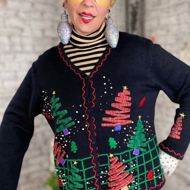 Vintage Christmas Cardigan Holiday Party 