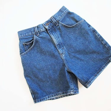 90s High Waist Denim Shorts 24 XS - Vintage Lee Blue Jean Womens Shorts 