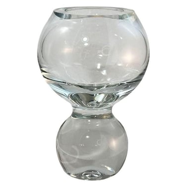 Post-Modern Polish Art Glass Double Bubble Ball Bud Vase by Studio Nova 