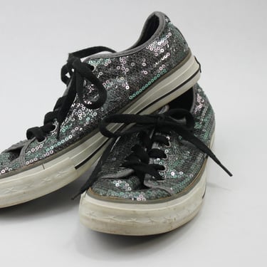 Converse Chuck Taylor One-Star Incandescent Rainbow Sequins Lo Lace Up M 5 W 7 