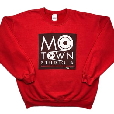 Vintage 1995 Motown Studio 1 Historical Museum Detroit Michigan Faded Crewneck Sweatshirt Pullover Size Large 