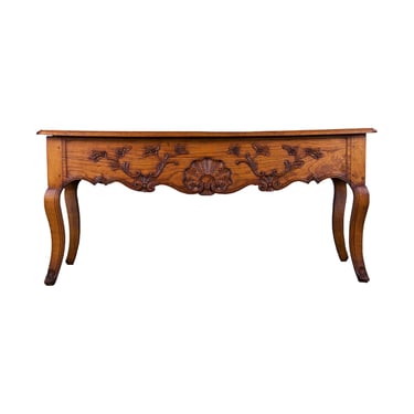 Antique French Louis XV Style Provincial Oak Writing Desk 