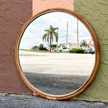 Extra Large Round Rattan Mirror