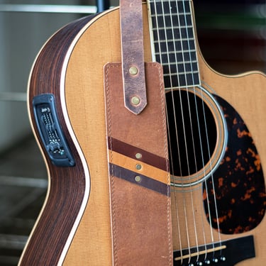 Leather Guitar Strap |  Handmade Banjo Strap  | Made in USA 