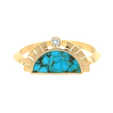 Polychrome Turquoise Rising Sol Ring