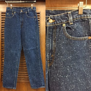 Vintage 1980’s Levi’s Factory Speckled 505 Student Cut Denim Jeans w28, Rare Design, High Rise Jeans, 80’s Era Levi’s, Vintage Pants 