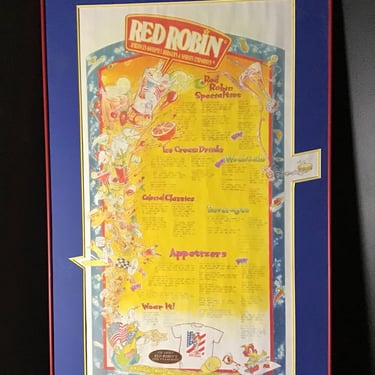 Red Robin Menu Mock Up ’97 (Seattle)