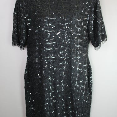 I'm Here for the Party - Black Beaded Cocktail Dress - Estimated  Size 1X 