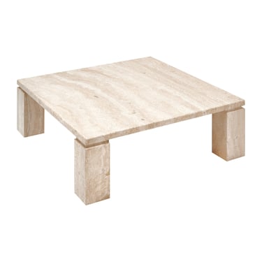 Modernist Travertine Coffee Table