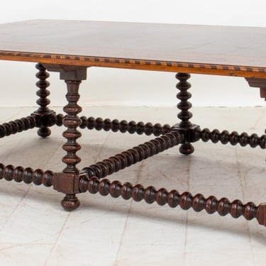 Spanish Baroque Style Parquetry Low Table, 20th C.