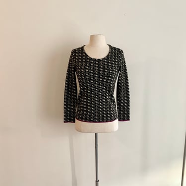 Sonia by Sonia Rykeil b/w sweetheart sweater-size XS/S 