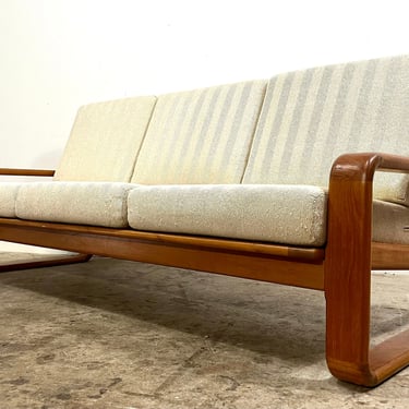 Vintage Scandinavian Bent Teak Sofa by HW Klein for Bramin Mobler Mid Century Teak Sofa 