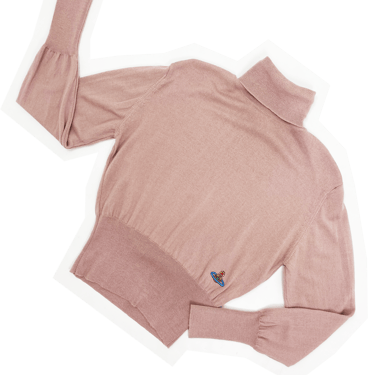 Vivienne Westwood F/W 1999 pink turtleneck sweater