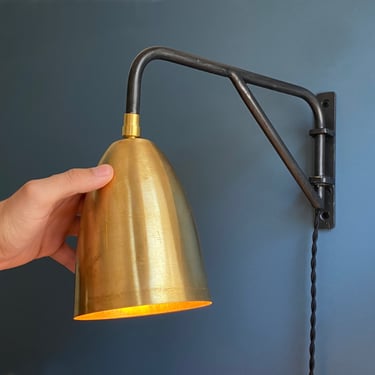 Swing-arm Wall Lamp • Studio Lamp • Plug in Wall Sconce 