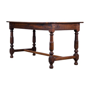 Early 19th Century Country French Oak Farmhouse Treste Dining Table 