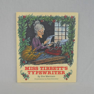 Miss Tibbett's Typewriter (1966) by Eve Merriam - illustrated by Rick Schreiter - Vintage Children's Hardcover Book Club 
