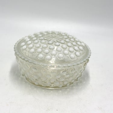 vintage Moonstone Opalescent Trinket Box 