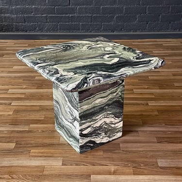 Post Modern Italian Green Cipollino Marble Side Table, c.1970’s 