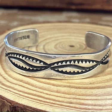 FOREVER OURS Sterling Silver Overlay Cuff 32g | Large Sterling Bracelet, Hopi Design | Native American Jewelry Hopi Style, Southwestern 