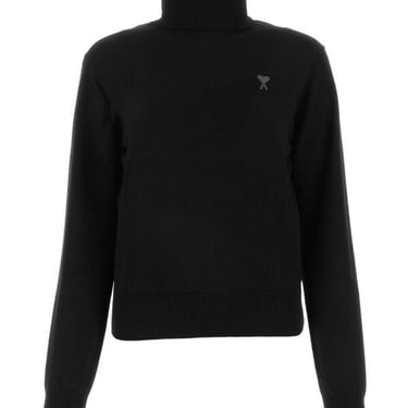 Ami Women Black Wool Sweater