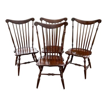 Rustic Fan Back Windsor Chairs - Set of 4 