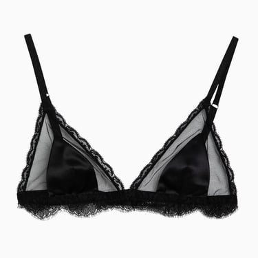 Dolce&Gabbana Black Silk Satin And Lace Bra Women