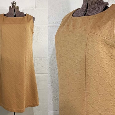 Vintage Brown Dress Basic Classic Minimal Closet Staple Formal Prom New Year's Eve Party Cocktail Sleeveless 1960s Large XL 