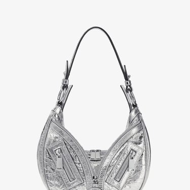 Versace Woman Repeat Woman Silver Shoulder Bags