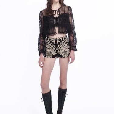 Anna Sui Beardsley Tapestry Shorts