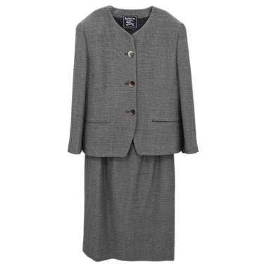 Burberrys Setup Suit Jacket Skirt Gray #9