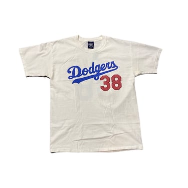 (L) White Dodgers Gagné #38 T-Shirt 081122 JF