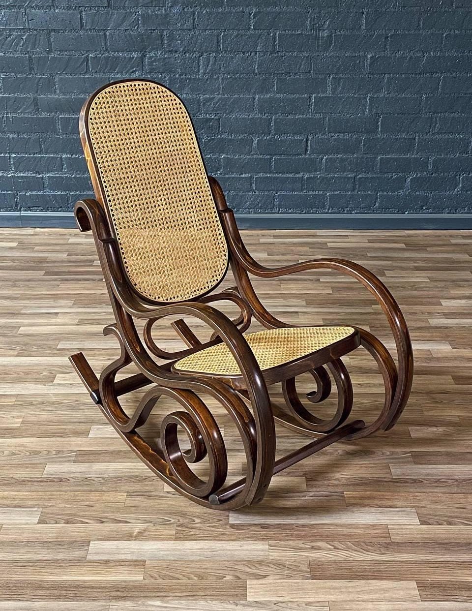 Vintage Bentwood & Cane Rocking Chair, c.1970’s | Vintage Supply - East ...