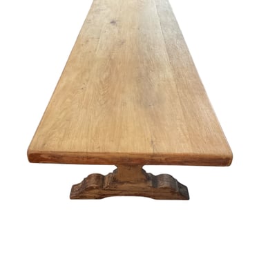 Large French Solid Oak Dining Table