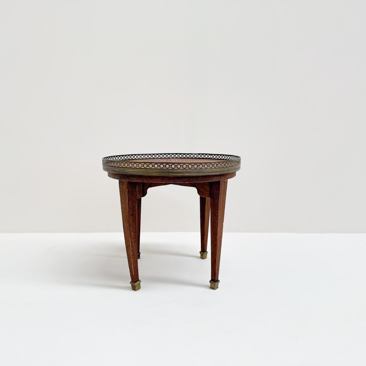 Antique Round Side Table with Brass Gallery, Early 20 | Entourage Finds ...