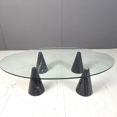 Vintage italian marble coffee table, 1970s - vignelli style coffee table - geometric coffee table - marble coffee table - italian table 